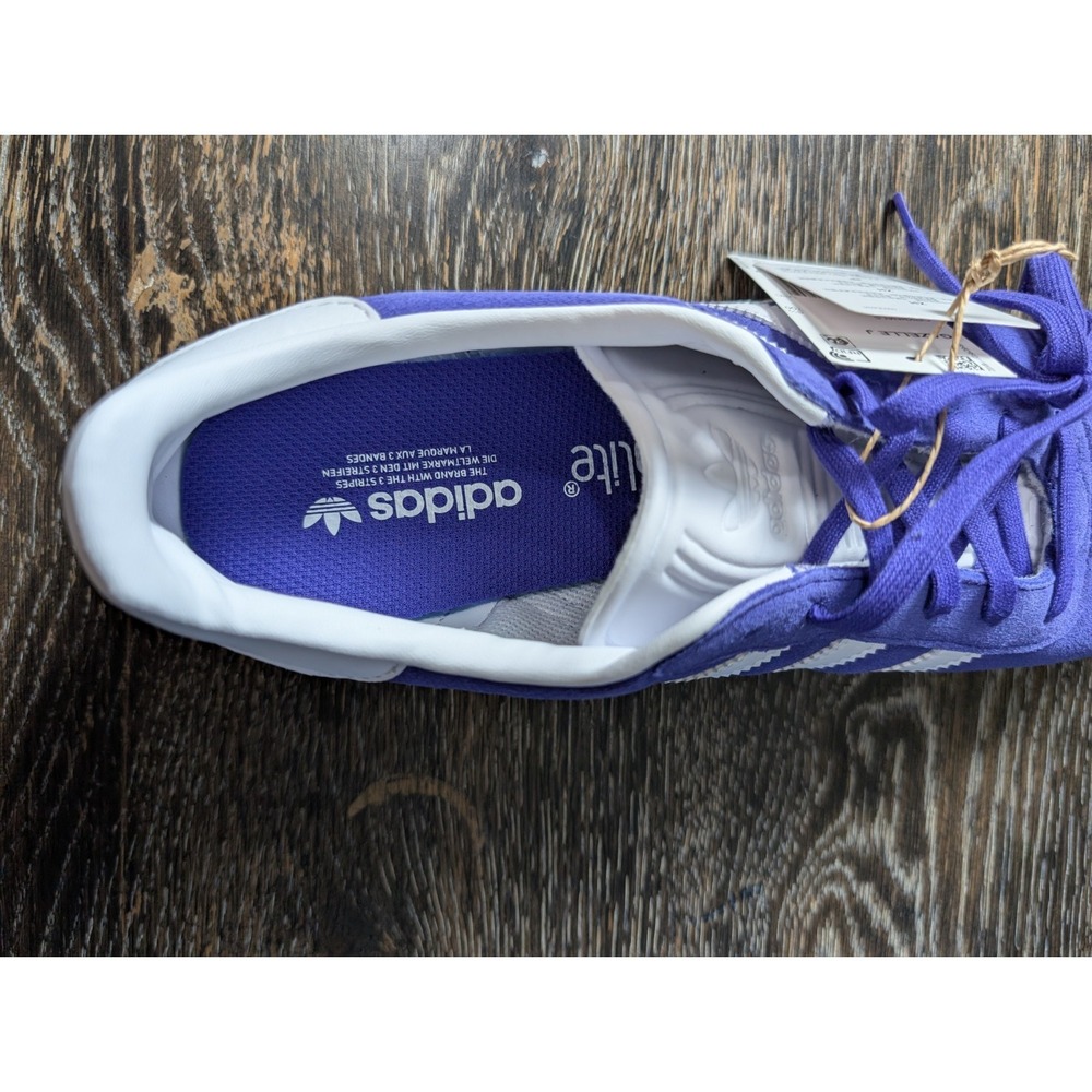 Boys 7 FR 40 Women's 8 Adidas Gazelle Energy Ink Purple Low Top Shoes IE5597 NEW - Picture 5 of 9